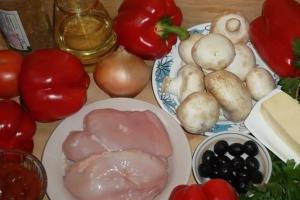 Куриное филе с грибами в духовке Рецепты грибов с куриным филе в духовке